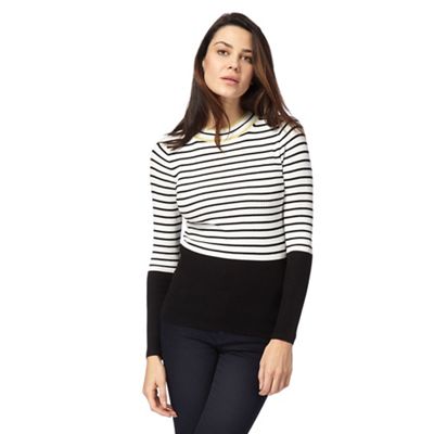 Black striped print jumper